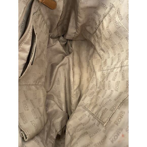 Michael Kors Jet Set Travel Large Saffiano North/South Tote Brown - Picture 9 of 12